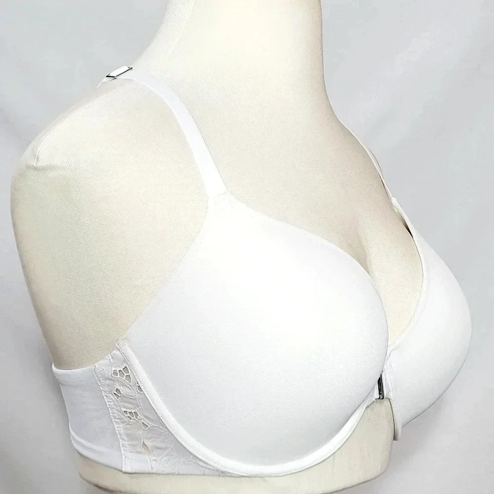 38DD Unveiled Felina Beautiful‎ Love Front Close Underwire Bra White NWT - Picture 9 of 12